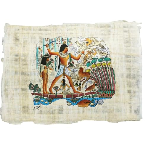 Papyrus égyptien Nebamun authentique 22x33cm, cadeau idéal pour passionné d'histoire