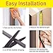 GOKINDOR 39.4 Feet Weather Stripping Door Seal Strip Window and Soundproofing Self-Adhesive Backing D-Shape Weather Stripping for Door Frame Window Large Gap (Black)