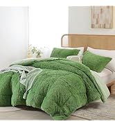 Smoofy Faux Fur Plush Queen Comforter Set, Fluffy Fuzzy Plush Comforter Queen Size, Cute Soft Sha...