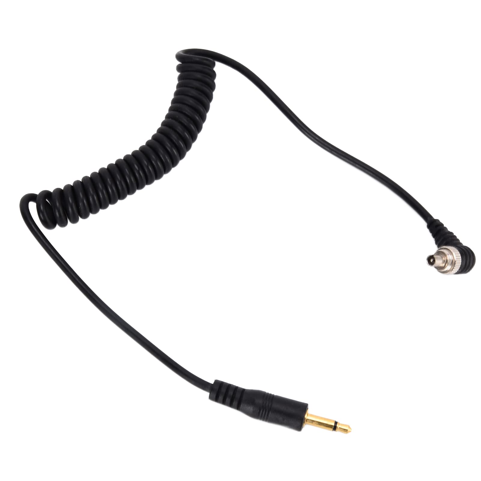 Akozon 2 Szt. Uniwersalny Kabel do Synchronizacji Flash PC 3,5 Mm na Męski; Zwinięty Przewód Z Blokadą śrubową Do Aparatów Cyfrowych