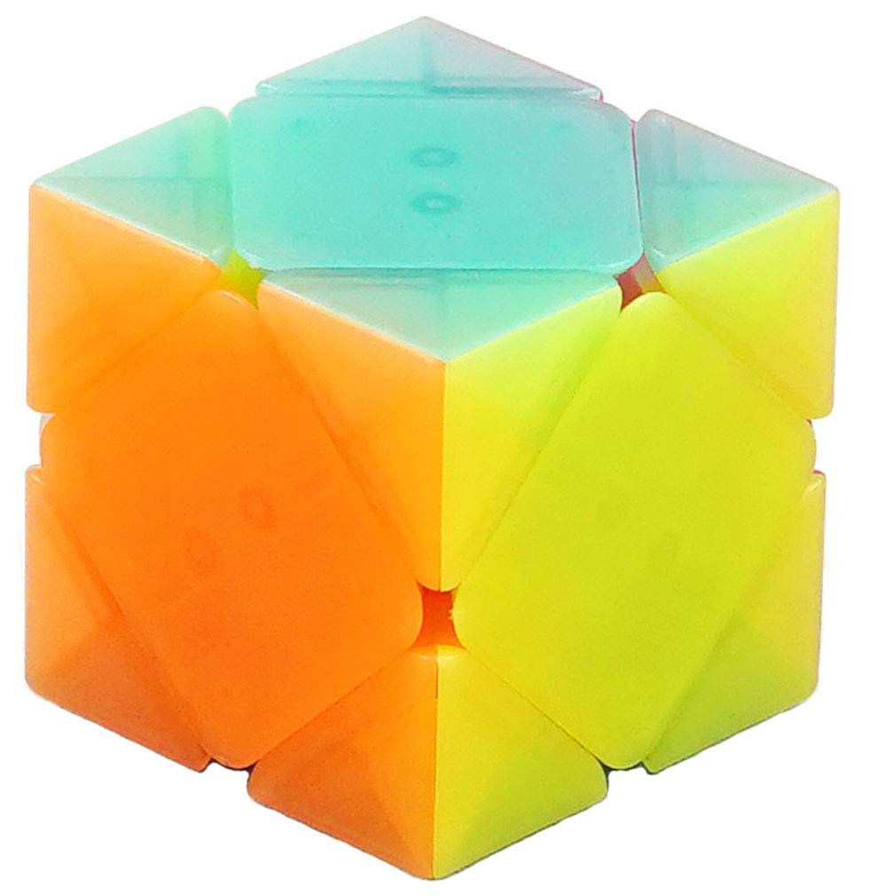 QIYI Jelly Skewb Speed Cube Transparent Brain Teaser Twisty Magic Cube Puzzle Toy Colourful