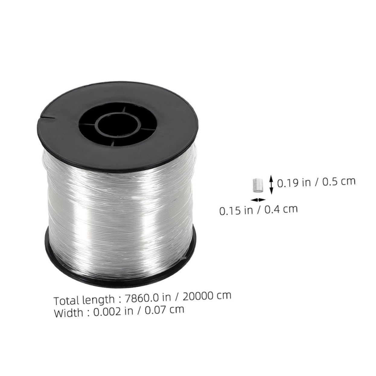 DOITOOL Visible Fishing Wire Nylon Fishing Line for Hanging Decorations and Picture Frames 1 Set Loop Sleeves