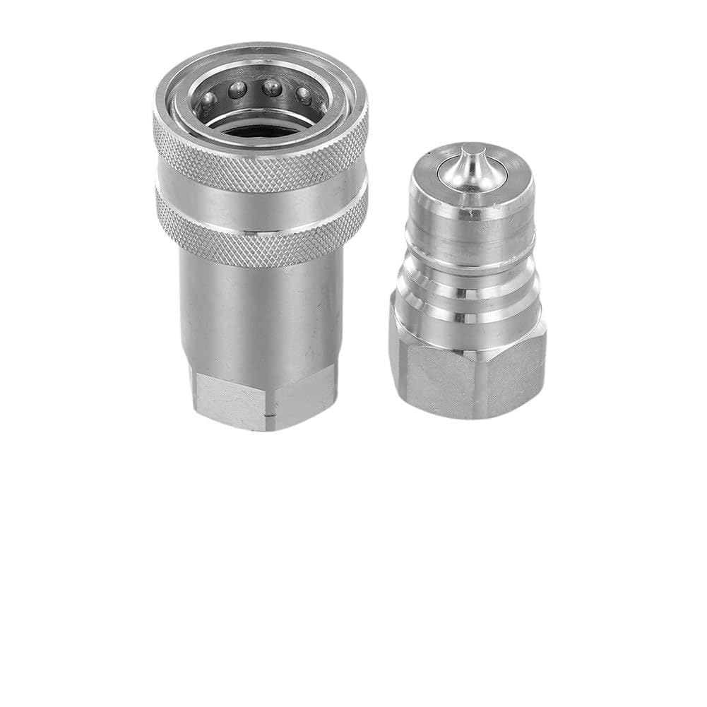 Conector rápido hidráulico de alta presión NPT1/2, serie ISO7241-A, acero al carbono, para maquinaria agrícola y equipos industriales