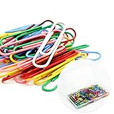 200 Pcs Paper Clips, 28 MM/1.1" Coloured Paperclips Metal Paper Clips Clamps with Box for Office School Stationery Document, Small Paper Clips - Image 7