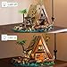 Vziimo A-Frame Cabin Building Set, MOC Ideas Cabin House Collectible Model Kit with LED for Adults and Kids Age 12+, Gifts for Nature and Architecture Lovers (1486 Pcs)