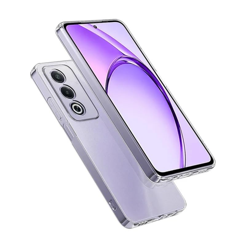 Image of REALCASE Stylish Silicone Back Cover Case for Oppo A3 Pro 5G | Scratch Resistant Protective Crystal Clear Transparent Shock Proof Bumper Back Cover Case for Oppo A3 Pro 5G