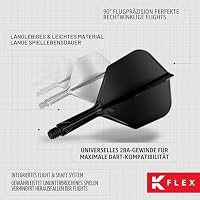 Target Darts K Flex Integrated Dart Flights and Shafts, Nr.6 Schwarz (Medium) | 3er Pack K-Flex - No6, Kflex All In One Moulded Dart Flight & Stem | Professionelles Dart Zubehör – Ansicht 6