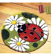 Latch Hook Kits, DIY Crochet Carpet Set, Rug Crochet Kit with Printed Canvas, Hook Yarn Kits for ...