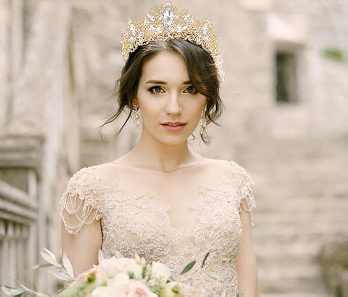 Tiara Con Strass E Pettini - Corona Per Matrimonio, Feste E Balli | Decorazione Elegante Per Capelli Da Regina - Foto 12