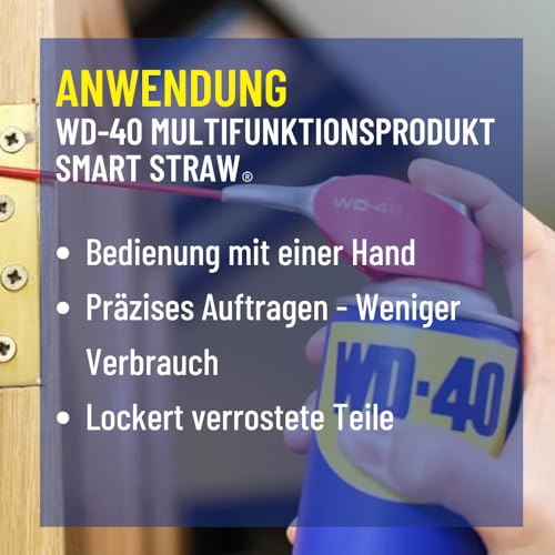 WD-40 Multifunktionsprodukt Smart Straw 300ml – Löst Rost & festsitzende Mechaniken | Verdrängt Feuchtigkeit | Schützt vor Korrosion… – Ansicht 3