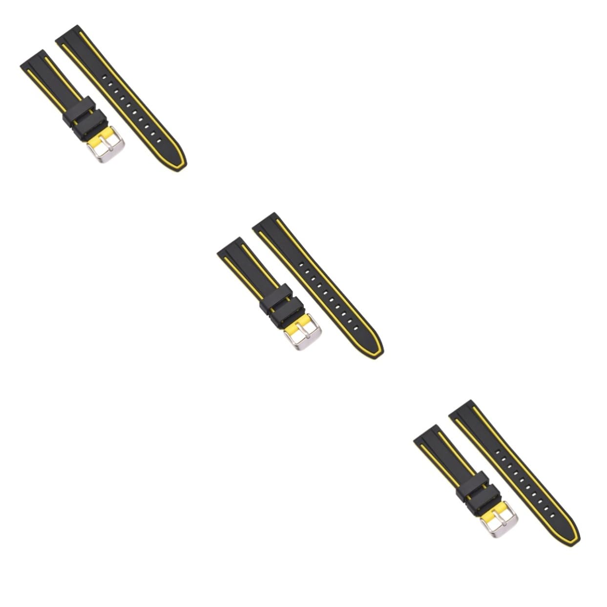 CALLARON 3 Uds Correas Simples Pulsera Para Reloj Banda De Silicona Para Reloj Inteligente Banda De Repuesto Para Reloj Correa De Silicona Correa De Reloj Dicromática S3 Accesorios