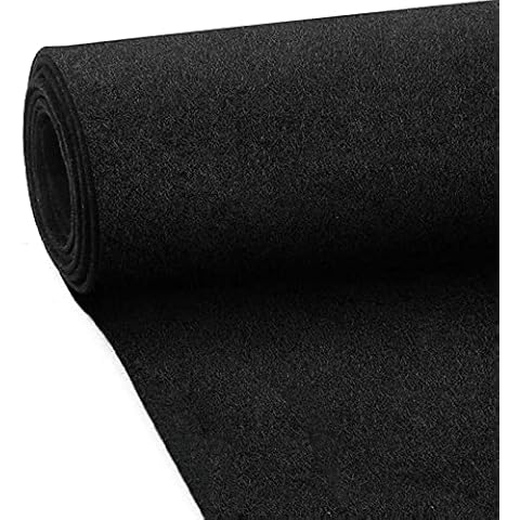 MODIGT 40" x 70" High Grade - Underfelt Carpet for RV, Boat, Truck, Speaker Box, Door Liner, Desk (Black) Cover