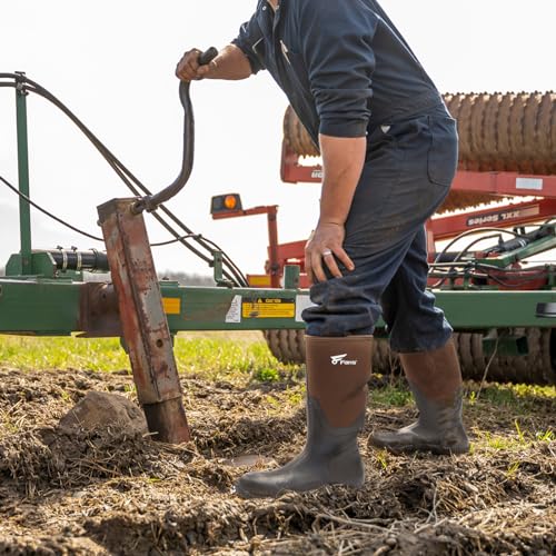 8 Fans Mens Rubber Boots,Waterproof Rain Boots Durable Fishing Hunting Neoprene Boots Ideal for Farming Working and Gardening4