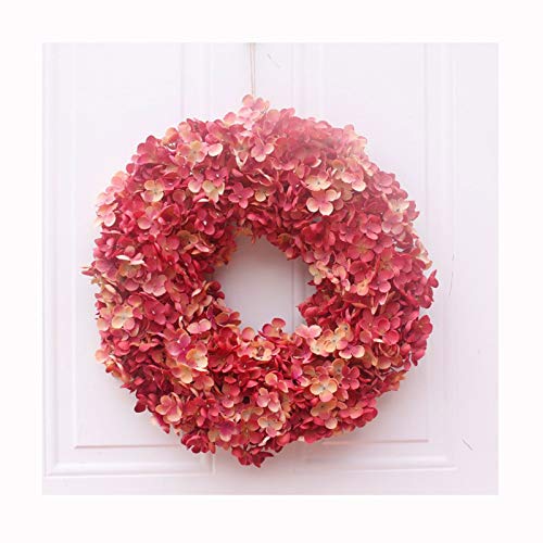Guirlande de Noël florale rose durable pour décoration extérieure