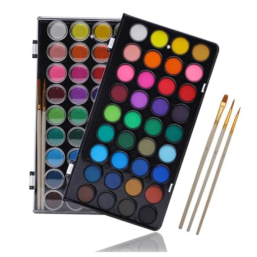 Artecho Acuarelas 36 Colors, Incluyendo 1 Pincel y 1 Pinceles de Agua, para Principiantes y Profesionales.