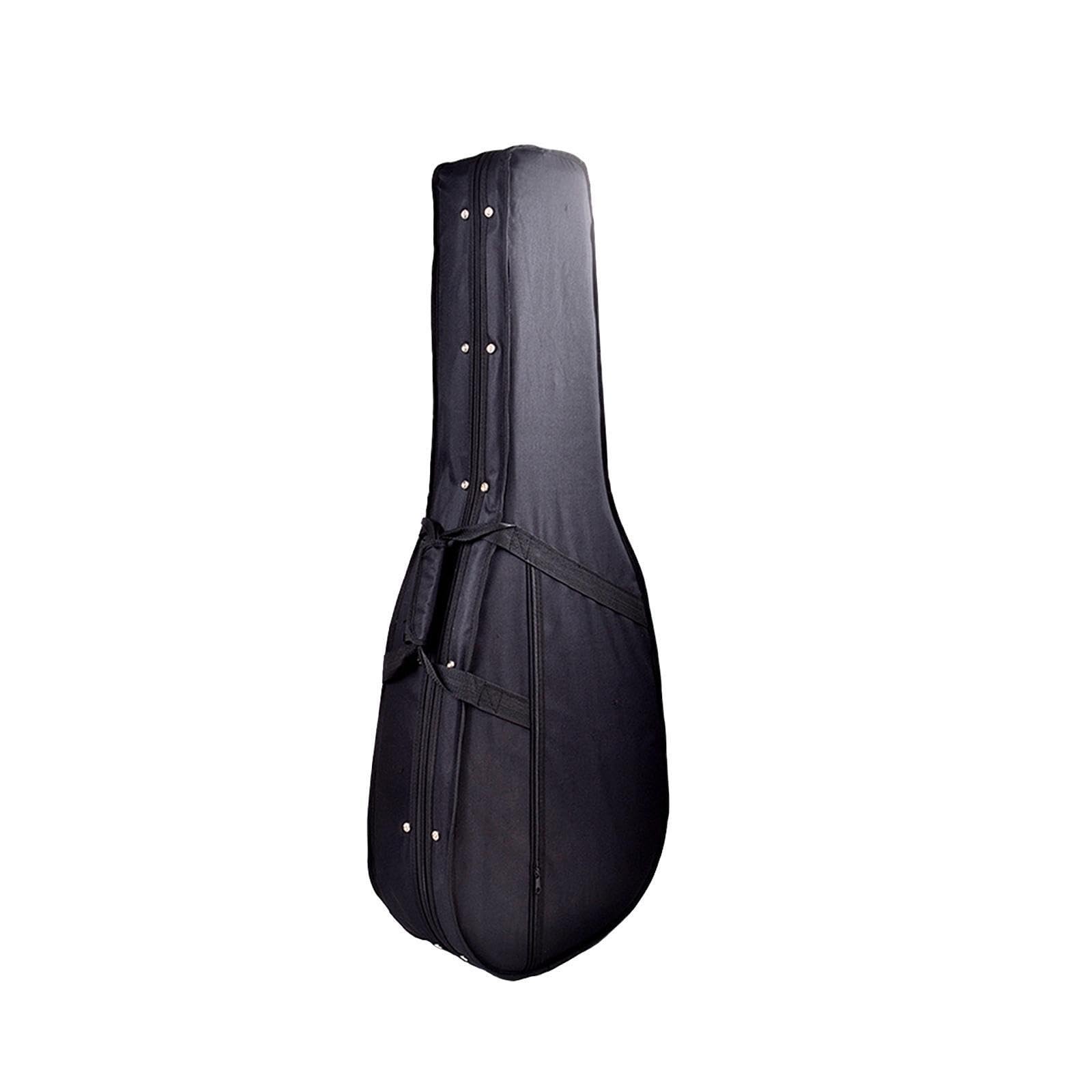 Estuche portátil Resistente con Detalles robustos y Elegantes. Ideal para guitarristas acústicos y Artistas de conciertos. Estuche rígido para bajo, Negro, 39 Pulgadas