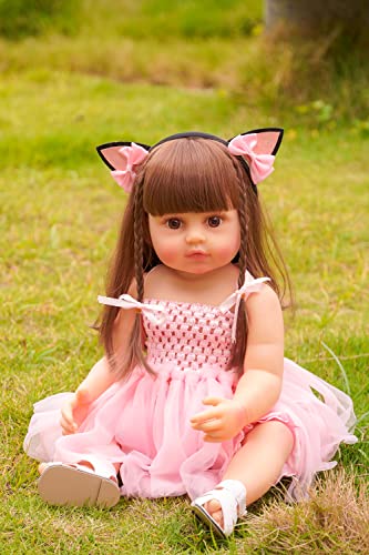 Mnmj Lifelike Reborn Baby Dolls - 22-Inch Soft Body Realistic Newborn Baby Dolls Silicone Full Body Real Life Baby Dolls With Feeding Kit Toys Accessories For Ages 3+ Year Old Girls Or Collection #TOP6