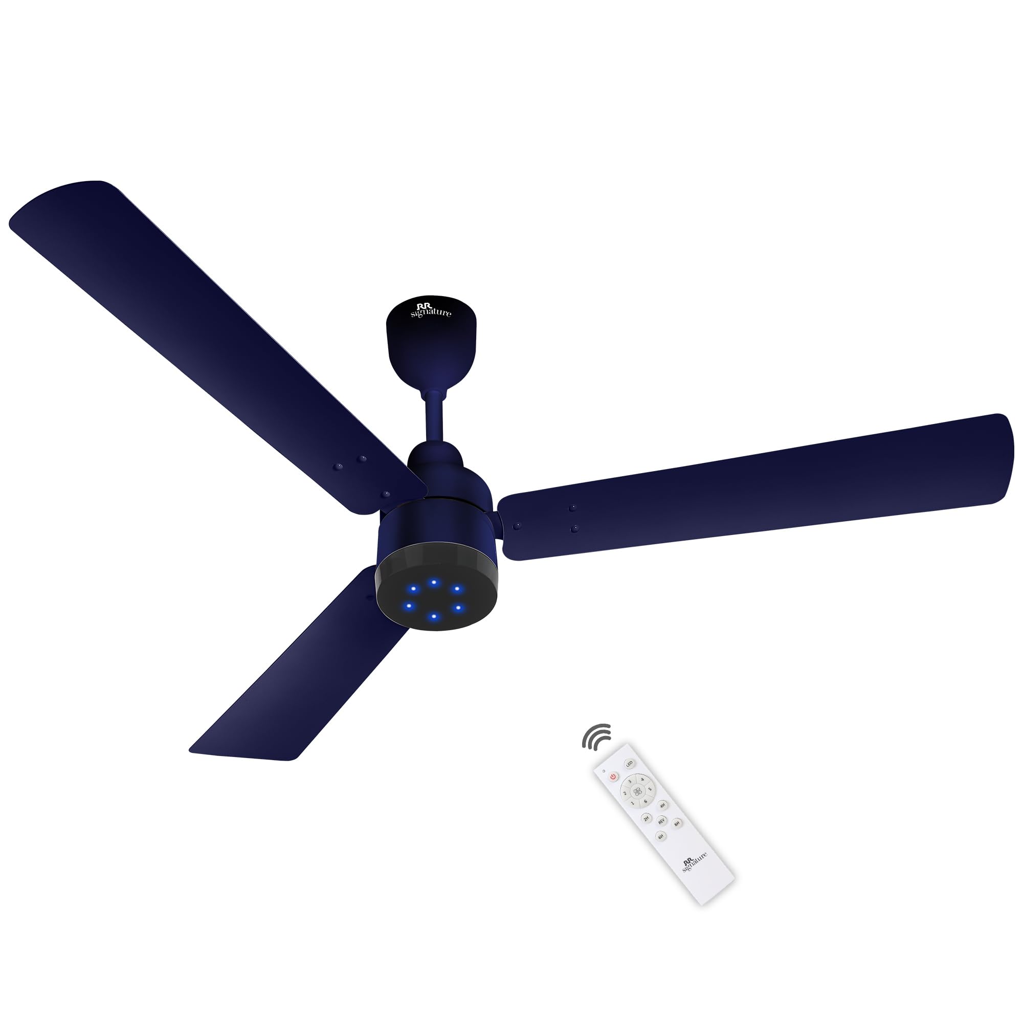 RR Signature BrightAir 1200mm BLDC Ceiling Fan with Remote Control | BEE 5 star Rated Energy Efficient Ceiling Fan | High Air Delivery with LED Indicators | 2 Year Warranty (Silent Blue)-image-15