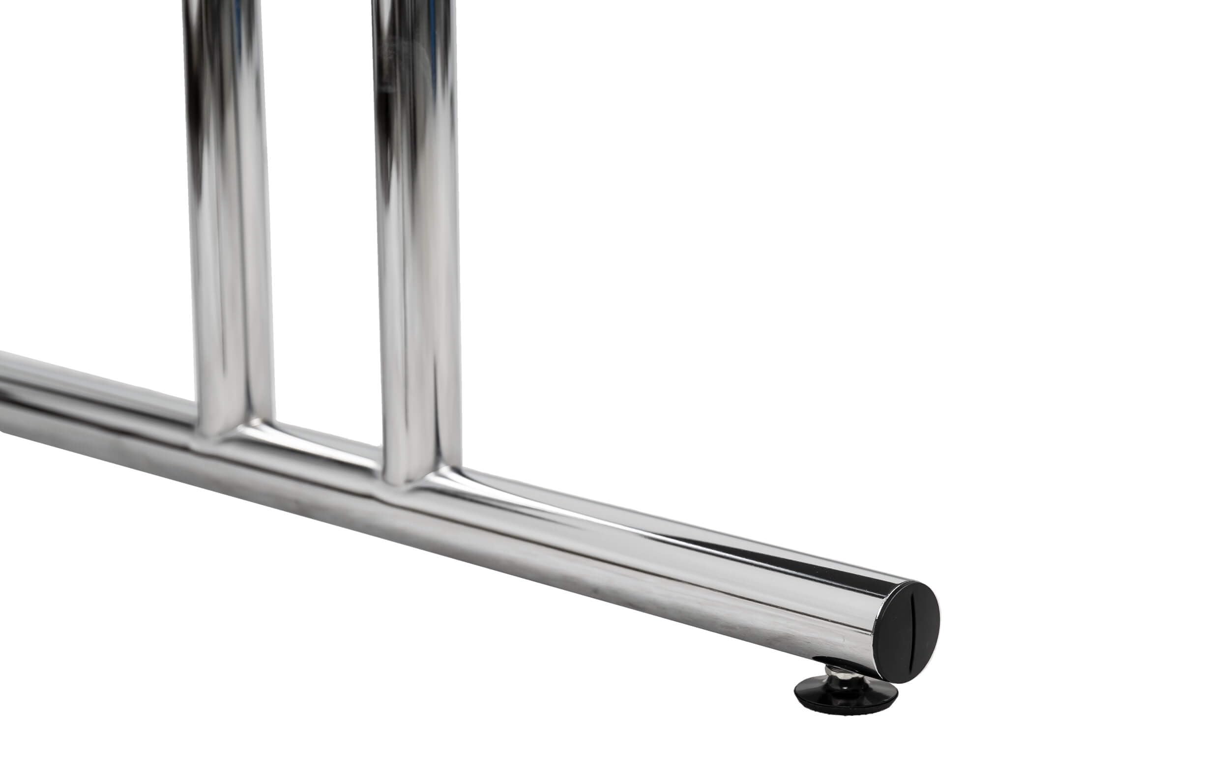 Besprechungstisch klappbar, Klapptisch Gestell Chrom gerader Fuß, Schreibtisch Maße 140x80 oder 160x80cm, Konferenztisch platzsparend stapelbar, hauseigene Fertigung (Anthrazit, 160 x 80 cm)