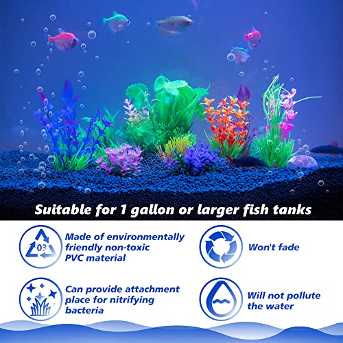 image for Ameliade Fish Tank Decorations Aquarium Artificial Plastic Plants Deco