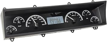 Dakota Digital 69-76 Chevy Nova Analog Dash Gauge System Black Alloy Blue VHX-69C-NOV-K-B