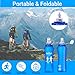 2 Pack Soft Water Bottle, TPU Collapsible Flask Foldable Bottles for Hydration Pack, BPA-Free, Running Lightweight Water Bottle for Outdoor Sports like Hiking Cycling Climbing Running (17OZ/500ml)
