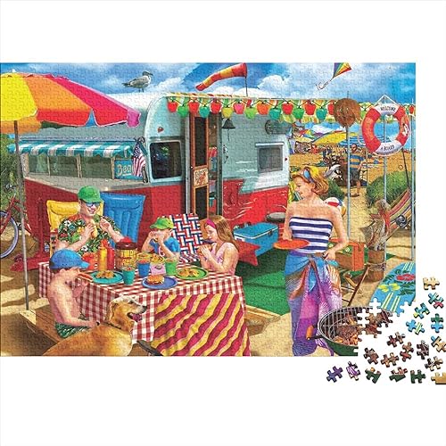 Juego de rompecabezas de playa de 500 piezas, puzzle educativo y decorativo de 52x38cm