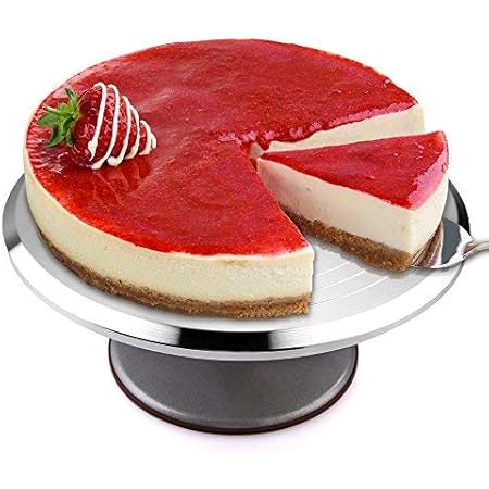 Plateau Tournant Sur Pied De 30 5 Cm En Aluminium Robuste Pour Gateau Piece Montee Patisseries Pour Noel Anniversaire Mariage Amazon Fr Cuisine Et Maison