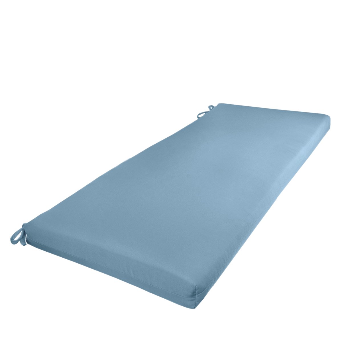 Comfort Classics 40W x 18Dx 3H Sunbrella Outdoor Waterfall Style Bench Cushion in Sky Blue Inc. Made in USA