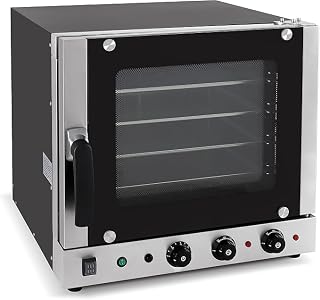 MBH - Horno de convección profesional VAPOR + GRILL de 4 bandejas 435x315 mm para hostelería. Horno eléctrico industrial para bar, restaurante, bollería y repostería..
