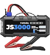 TOPDON Starthilfe Powerbank, JS3000 Starterbatterie 3000A Auto Booster für bis zu 9L Benzin&7L Di...