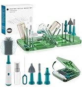 Electric Bottle Brush Cleaner,Baby Travel Essential 8 in 1 Baby Bottle Cleaner Kit with extendabl...