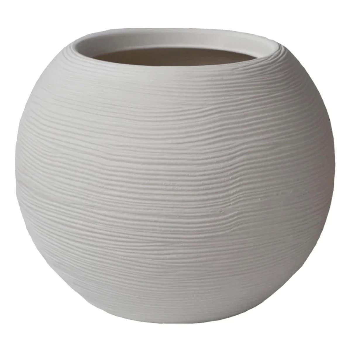vasar Vaso Portavaso Caspò Sfera Rigata Shabby Resina sfri 40 Perla