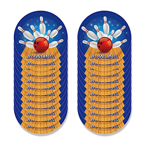 24 Pcs 7" Bowling Party Plates Sport Party Theme Birthday Supplies Decorations Disposable Paper Dessert Round Plates For Wedding Baby Shower Birthday #TOP5