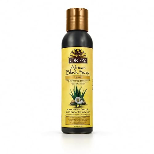 OKAY African Black Soap Liquid 4 Ounce