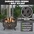 Fire Pit - 32-Inch Outdoor Wood Burning Firepit with Screen, Poker, and Cover - Outdoor Fire Pits for Backyard, Deck, or Patio by Pure Garden (Black)