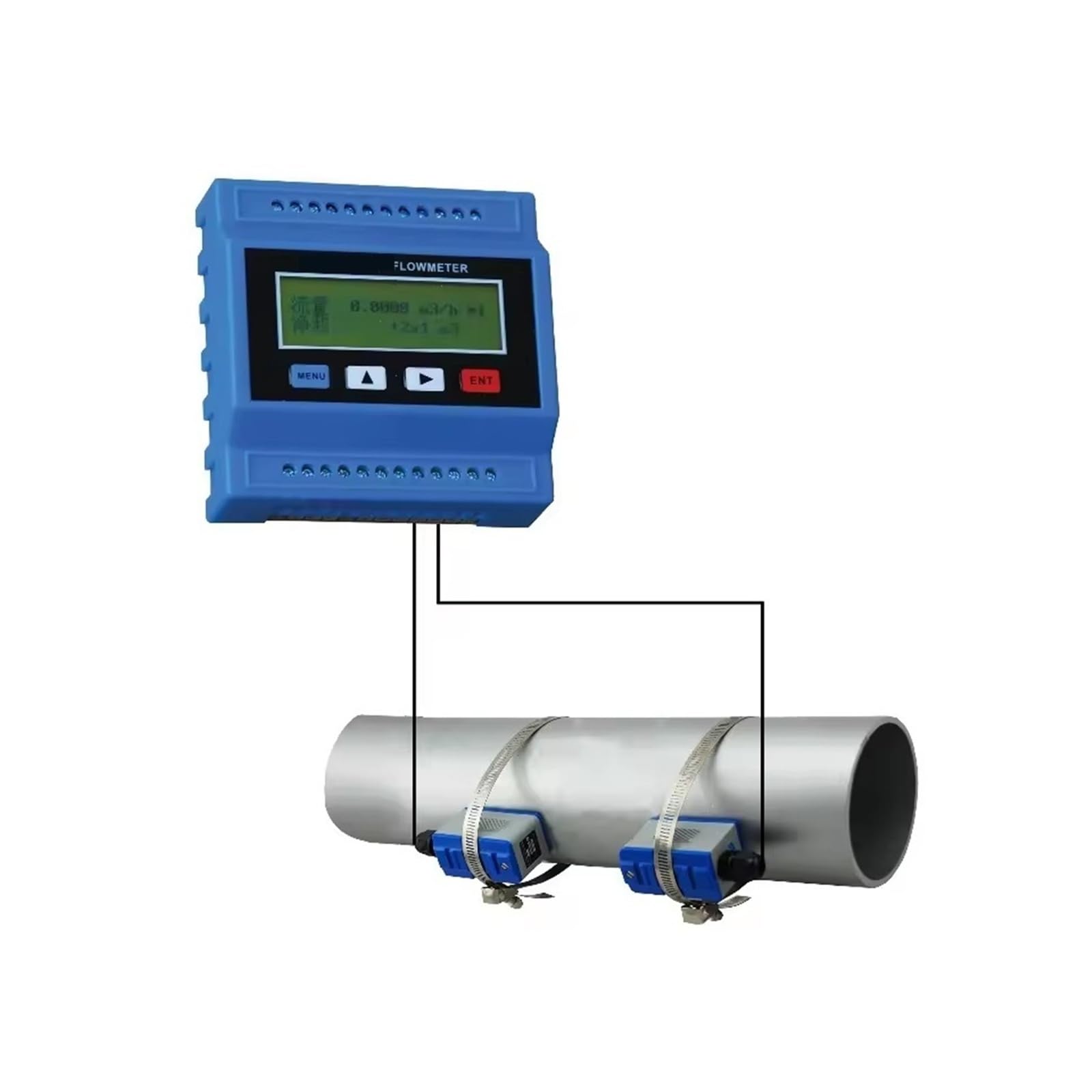 TUF2000M cyfrowy modułowy ultrasoniczny przepływomierz TS2 TM-1 TL-1 Przetwornik, opcjonalny zakres pomiaru DN15-6000 mm (TUF-2000M TM-1)