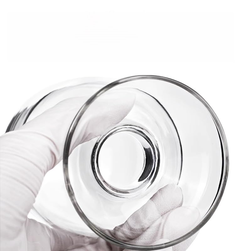 Flacon conique en verre de 125/250/500 ml - Présentoir d'échantillons de graines en forme de cœur avec bouchon en caoutchouc for utilisation en laboratoire(Round headed 125ml)