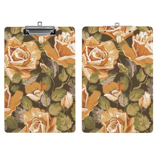 Pince planchettes à pince A4 fleur rétro porte document clip