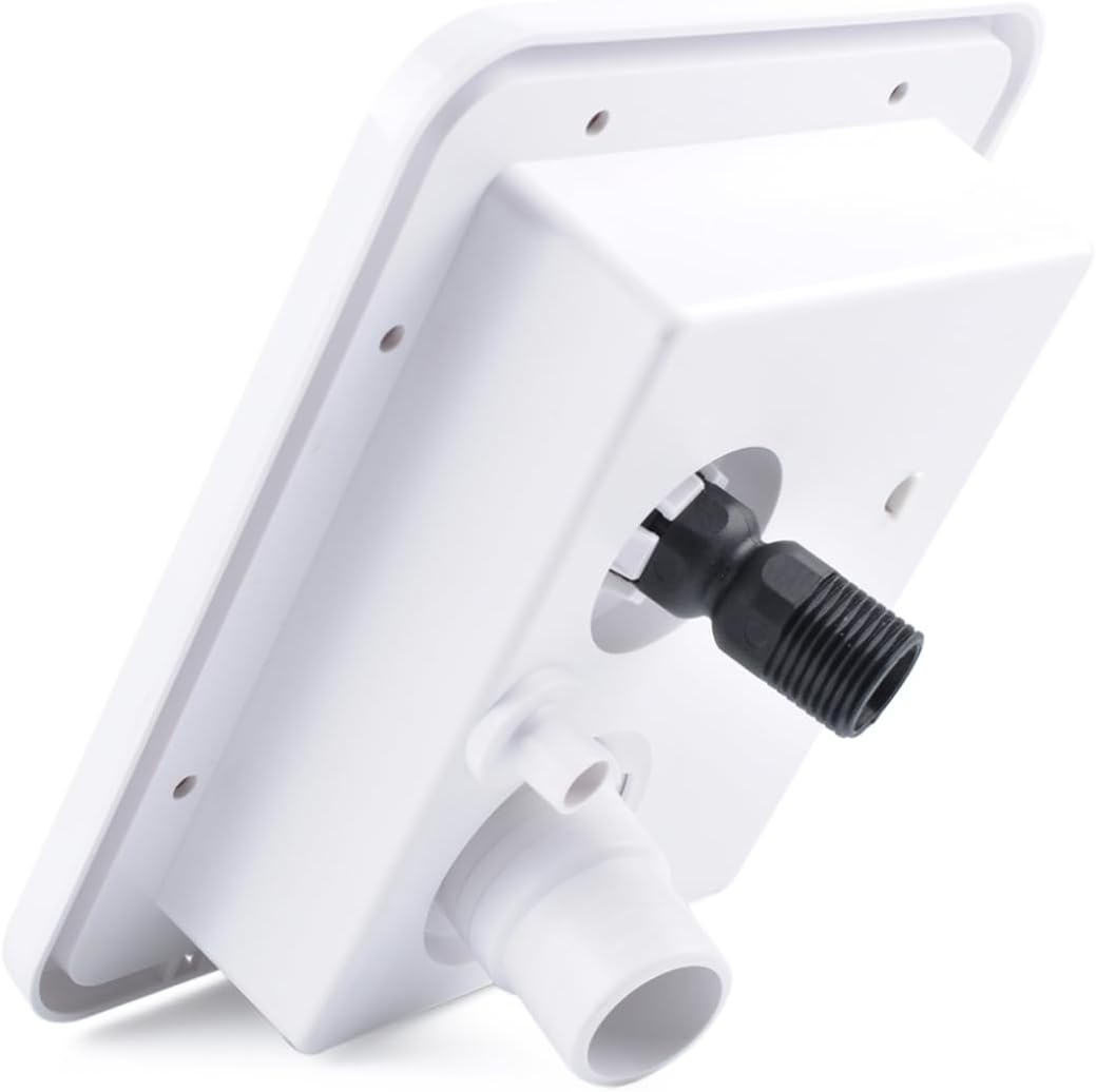 Mobestech White Rv Water Intake Box Lock Keys Uv Stabilized Accessory for Trailers and Campers