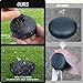 LETSROCK Mini Rain Drum for Outside, 3 Inch 6 Notes Steel Tongue Drum, Waterproof Musical Instrument for Garden, for Meditation, Yoga, Outdoor Relaxation - Black