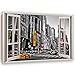 Produktbild Wanddeko Times Square Kunst modern Bilder Fenster-Illusion Grau 90x60 cm