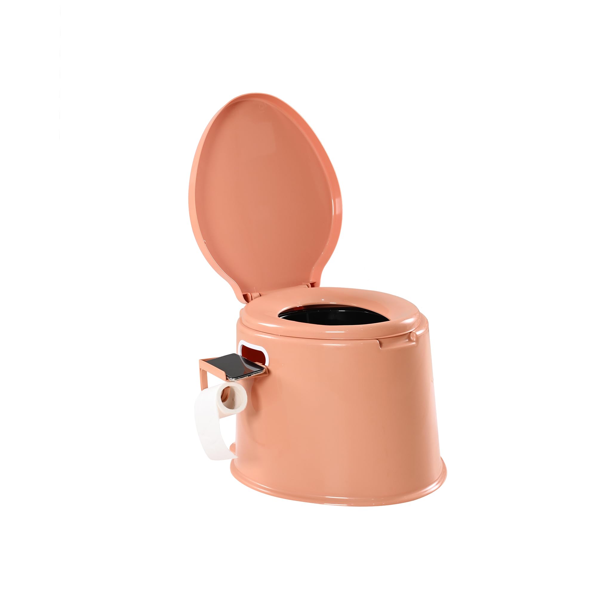 Cmy Rose Gold Lightweight And Portable 5L Camping Toilet With Seat, Lid, Handles And Roll Holder – 3 Colours- Compact Waste For Indoor And Outdoor Loo Caravan Picnic And Festivals (Rose Gold)
