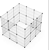 CZCPARY Kleintiergehege, Llaypen mit Tür, Gehege für Hamster, Kaninchen, Meerschweinchen 43 * 32 24pcs