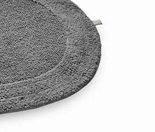 Preisvergleich Produktbild RHOMTUFT Badteppich oval Exquisit Zinn - 02 60x100 cm