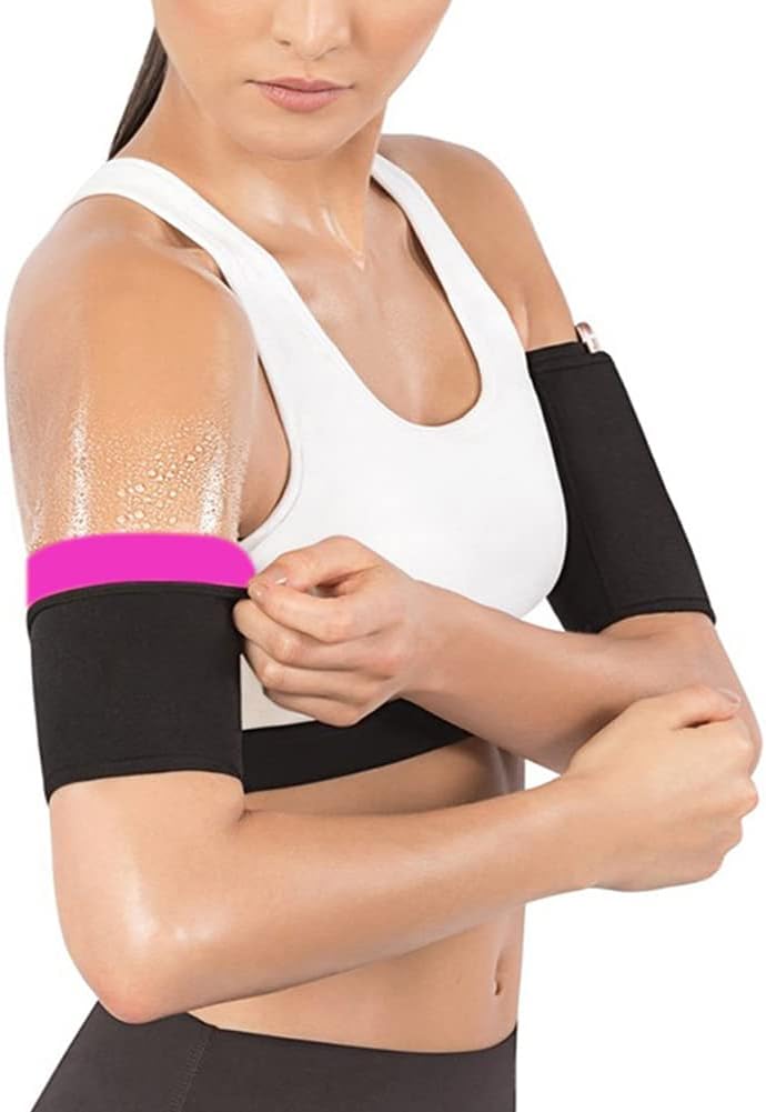 WenXArm Trimmers for Women Arm Slimmer Sweat Bands - Neoprene Compression Arm Toner Sleeves for Sports Workout, 2 Pack