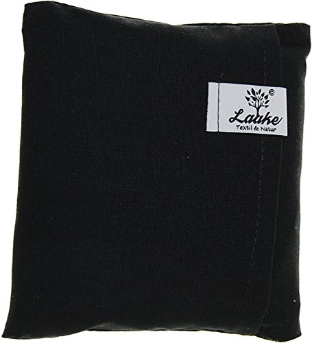 Preisvergleich Produktbild Laake Rapskissen PC-Mauskissen / Handballenkissen / Taschenwärmer / Bezug: Baumwolle / waschbar / natürlich gut (schwarz)