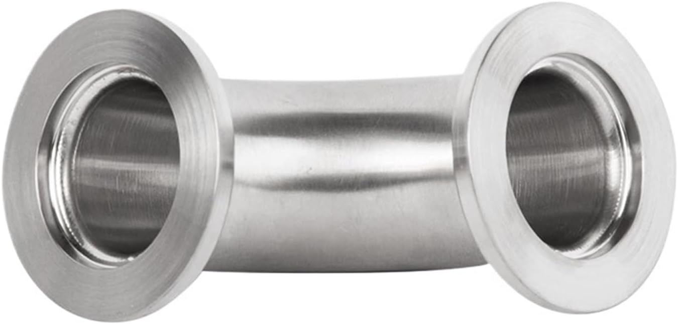 KF16 KF25 KF40 KF50 Vacuum 90 Degree Elbow 304 Stainless Steel Clamp Flange Joint Pipe Fitting Tube(KF50)