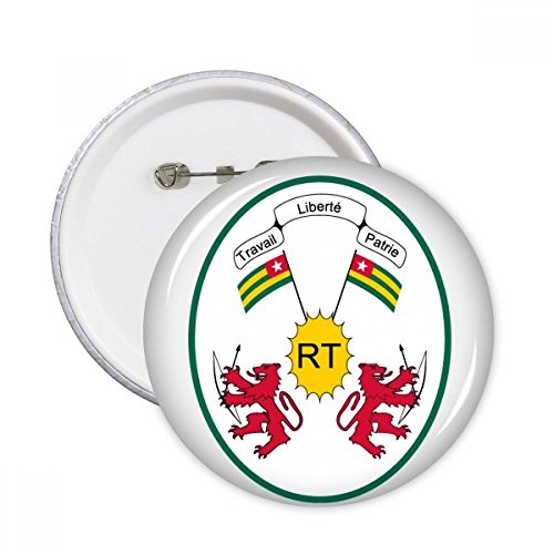 Bouton vêtements Togo badge rond décoratif pour customisation textile africaine