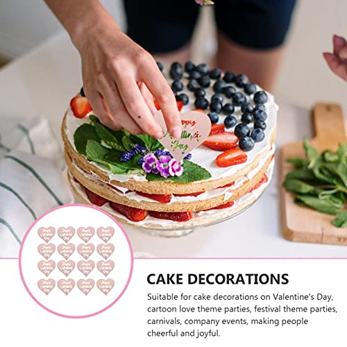 Alipis Toppers De Cupcake Para Dia Namorados Feliz Dia Namorados Bolo De Coração Disco De Acrílico P